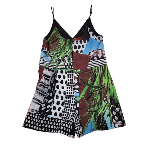 CLOVER CANYON Romper Womens S Small Patchwork Abstract Floral Print MISSING BELT - Picture 1 of 13